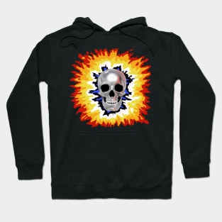 Skull in flame Hoodie